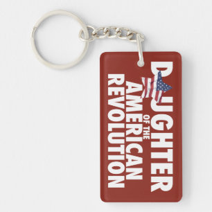 Daughter of the American Revolution DAR Star USA Keychain