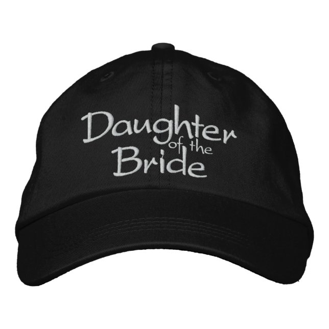 Daughter of the Bride Embroidered Wedding Cap (Front)
