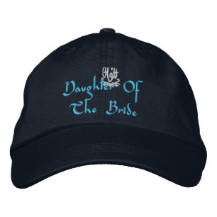 Daughter Of The Bride Wedding I Navy Embroidered Hat