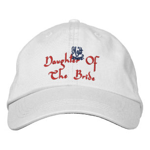 Daughter Of The Bride Wedding White Embroidered Hat