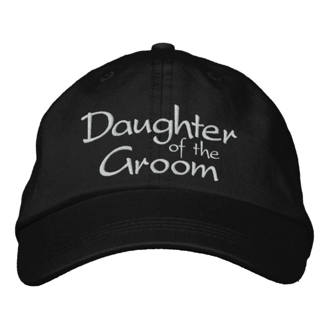 Daughter of the Groom Embroidered Wedding Cap (Front)