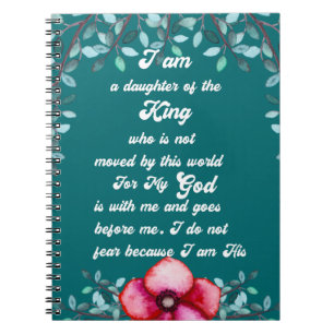 Daughter Of The King Christian Inspirational Notebook