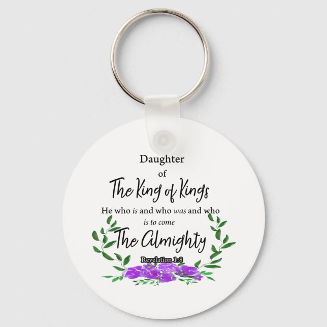 Daughter of the KING Keychain (Front)