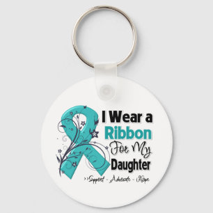 Daughter - Ovarian Cancer Ribbon Keychain