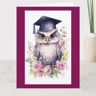 Daughter Owl Graduation Greeting Card