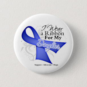 Daughter Periwinkle Ribbon - Stomach Cancer 2 Inch Round Button