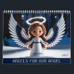 Daughter Personalized Photo And Name 2026 Angel Calendar<br><div class="desc">This 2026 calendar features a photo of your daughter on the back with pictures of cute angels in a magical enchanted forest throughout. A cute practical gift for your girl. To change the text and photo click on the personalize button.</div>