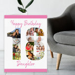 Daughter Photo Collage Number 18 Big 18th Birthday<br><div class="desc">Say a special Happy Birthday with a big 18th birthday card and a unique photo collage. This extra large birthday card for your daughter has the number 18 filled with your own family photos. (The template is set up for you to edit 'daughter' to sister or any other name you...</div>