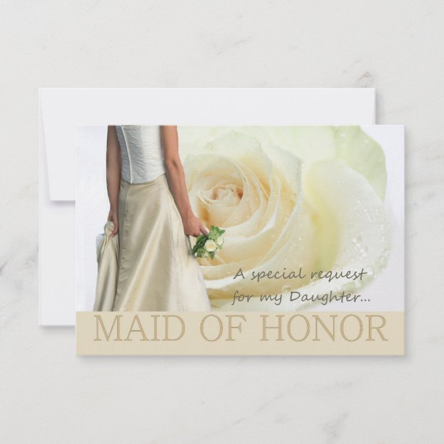 Daughter, Please be my Maid of Honour? Invitation (Front)