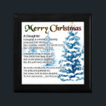 Daughter Poem - Christmas Design Gift Box<br><div class="desc">A great gift for a daughter at Christmas</div>