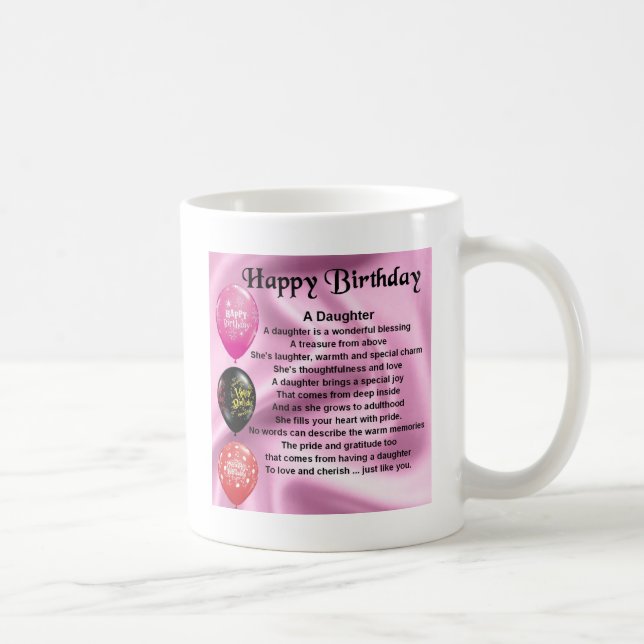 daughter poem  happy birthday coffee mug (Right)