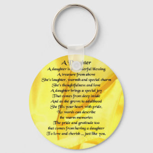 Daughter Poem - Yellow Silk Keychain
