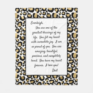 Daughter Proud of You Fleece Blanket