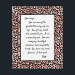 Daughter Proud of You Fleece Blanket<br><div class="desc">This blanket with it's modern font and black and rose gold leopard print edge is a great way to tell your daughter how much you love her and what a blessing she is to you. She will love wrapping up in your love and feel the warmth of your presence even...</div>