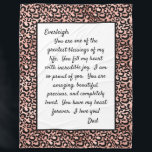 Daughter Proud of You Fleece Blanket<br><div class="desc">This blanket with it's modern font and black and rose gold leopard print edge is a great way to tell your daughter how much you love her and what a blessing she is to you. She will love wrapping up in your love and feel the warmth of your presence even...</div>