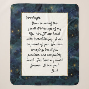 Daughter Proud of You Sherpa Blanket