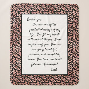 Daughter Proud of You Sherpa Blanket