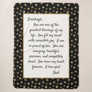 Daughter Proud of You Sherpa Blanket