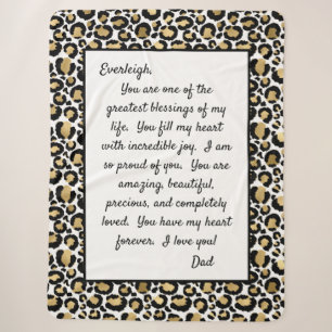 Daughter Proud of You Sherpa Blanket