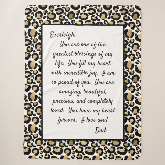 Daughter Proud of You Sherpa Blanket (Front)