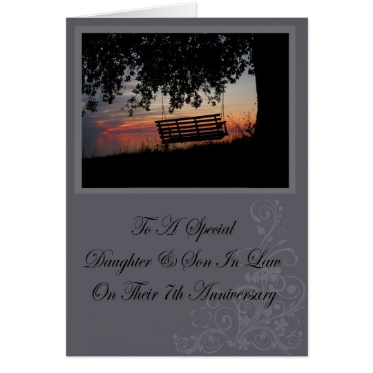 Daughter & Son In Law 7th Anniversary Card