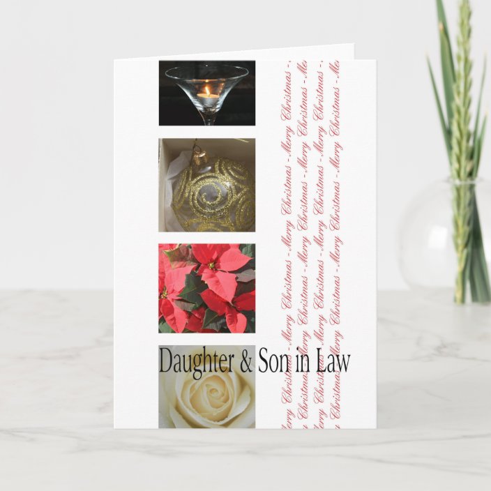 Daughter &amp; Son in Law Merry Christmas card | Zazzle.ca