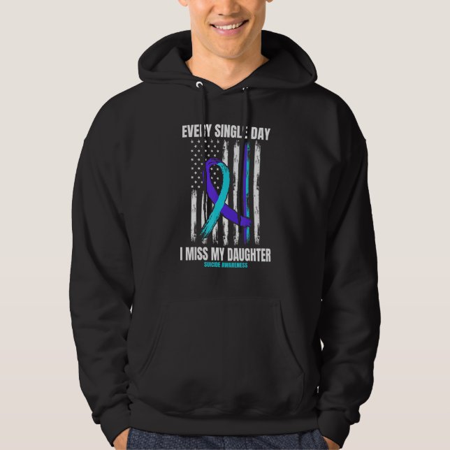 Daughter Suicide Awareness Prevention American Fla Hoodie (Front)