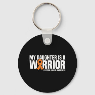 Daughter Warrior Orange Ribbon Leukaemia Cancer Aw Keychain