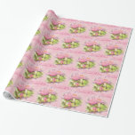 Daughter water lily pink 45th birthday wrap wrapping paper<br><div class="desc">Birthday lotus water Lily watercolor wrapping paper. Reads Daughter 45 today. Uniquely designed by Sarah Trett.</div>