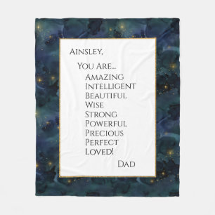 Daughter You Are Amazing Fleece Blanket