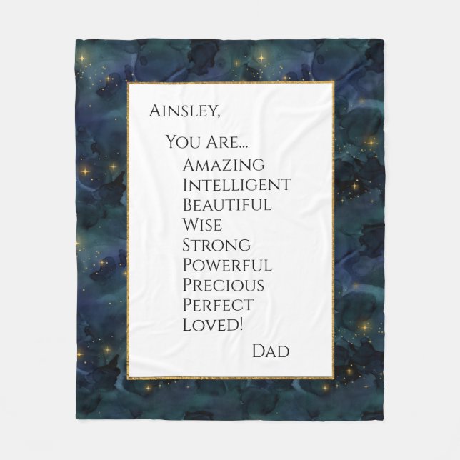 Daughter You Are Amazing Fleece Blanket (Front)