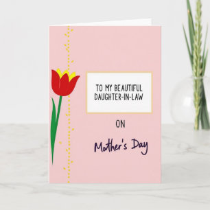 Daughterinlaw Mothers Day Card