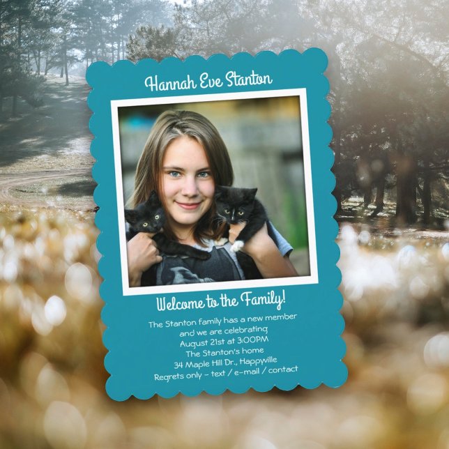 Daughter's Adoption Photo Party Invitation  (Creator Uploaded)