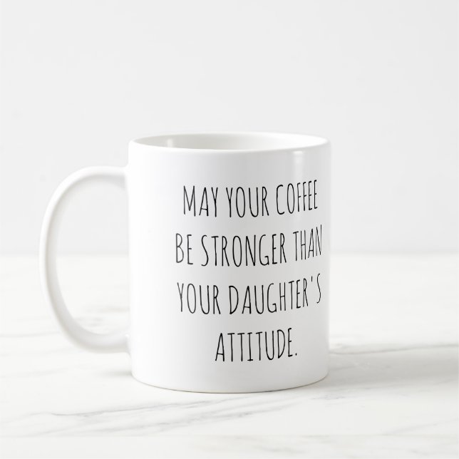 Daughter's Attitude Sassy Pink Girl Coffee Mug (Left)