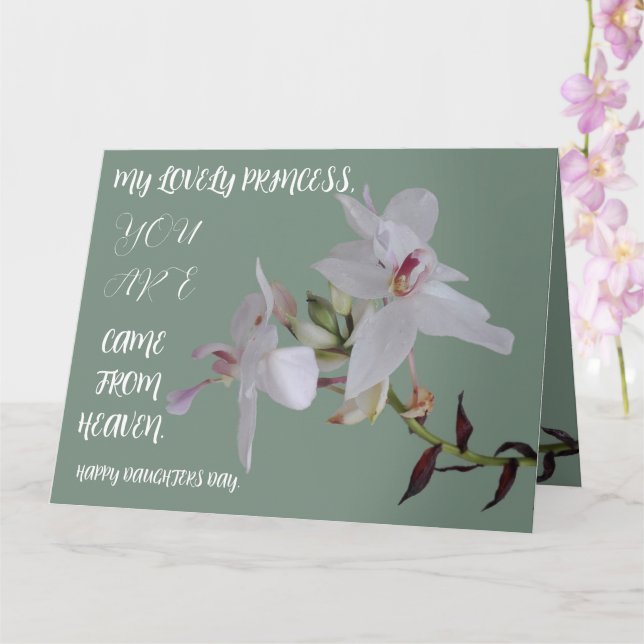 DAUGHTERS DAY FLOWER GIFT CARD (Orchid)