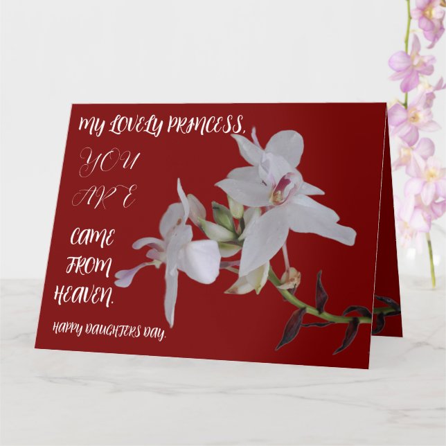 DAUGHTERS DAY FLOWER GIFT CARD (Orchid)