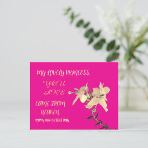 DAUGHTERS DAY FLOWER GIFT POSTCARD