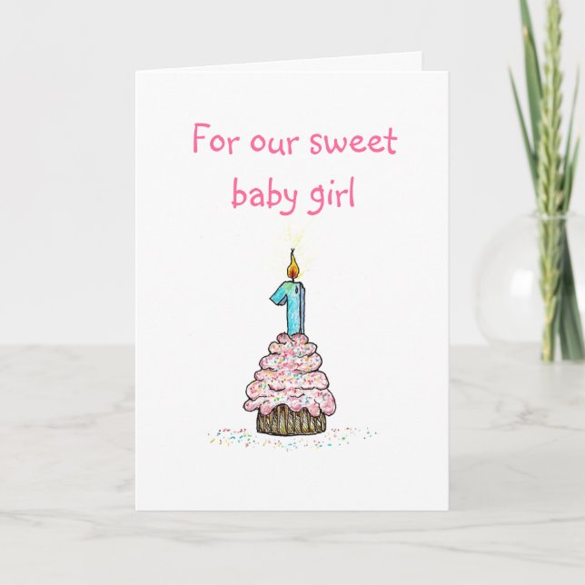 Daughter's First Birthday Card (Front)