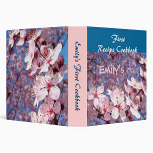 Daughter's First Recipe Cookbook binder Blossoms