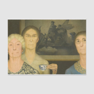 Daughters of Revolution by Grant Wood Tissue Paper