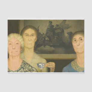 Daughters of Revolution by Grant Wood Tissue Paper