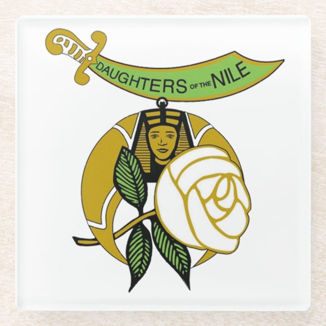 Daughters of the Nile Glass Coaster (Front)