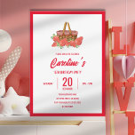 Daughter's Picnic Strawberry Birthday Party Invitation<br><div class="desc">Introducing our delightful Daughter's Picnic Strawberry Birthday Party Invitation, where the sweetness of strawberries takes centre stage! Picture this: a charming basket overflowing with ripe, juicy strawberries nestled in the middle of the invitation, creating a warm and inviting focal point. But we don't stop there – to complement this delightful...</div>