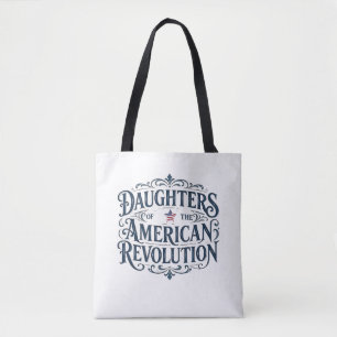 Daughters star flag American Revolution US lineage Tote Bag