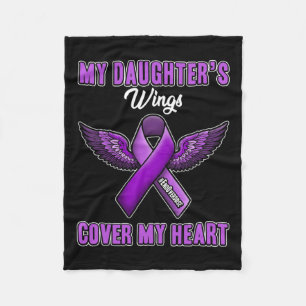 Daughter's Wings Cover My Heart End Overdose 1 Fleece Blanket