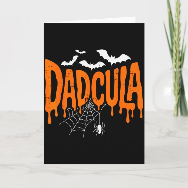 Daula Funny Halloween Dad Costume Sder Bat For Dad Card (Front)