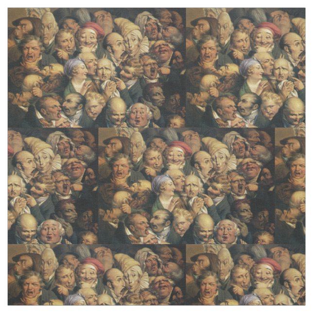 Daumier’s Expressions custom fabric (Swatch)