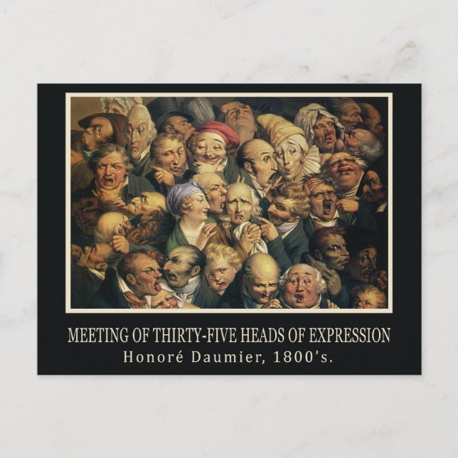 Daumier’s Expressions postcard (Front)