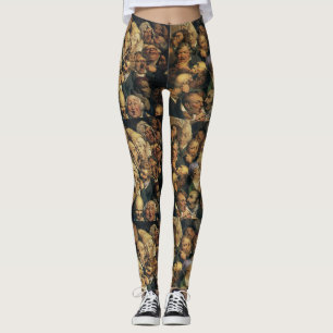 Daumier's Expressions art leggings