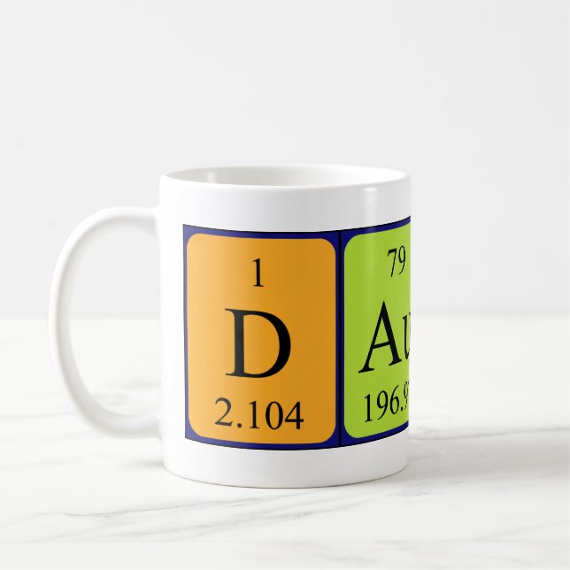 Daunte periodic table name mug (Left)